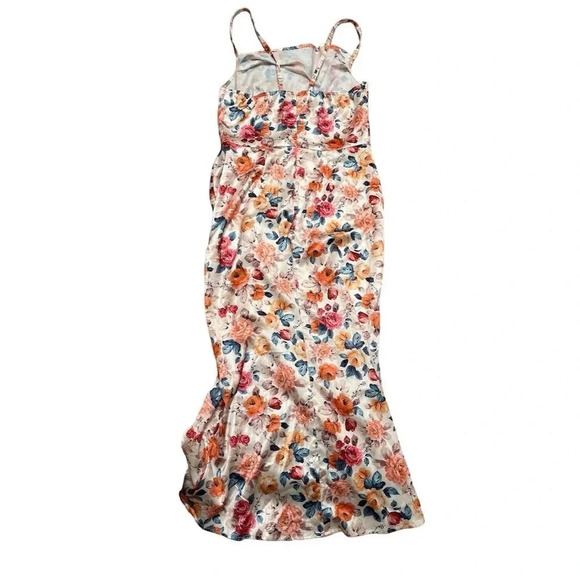 SHEIN Women's Floral Print Spaghetti Strap Midi Dress Multicolor L - Picture 7 of 16